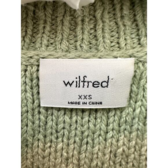 ARITZIA WILFRED | Atwood Sage Green Alpaca Knit Sweater Puff Sleeve | XXS - Picture 6 of 8